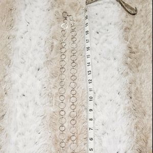 Vintage Silver-tone open ring necklace